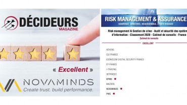 Novaminds, Cabinet de conseil "Excellent" en Sécurité dans le classement de Décideurs Magazine !